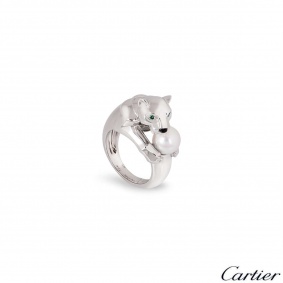 Cartier White Gold Pearl Panthere Ring